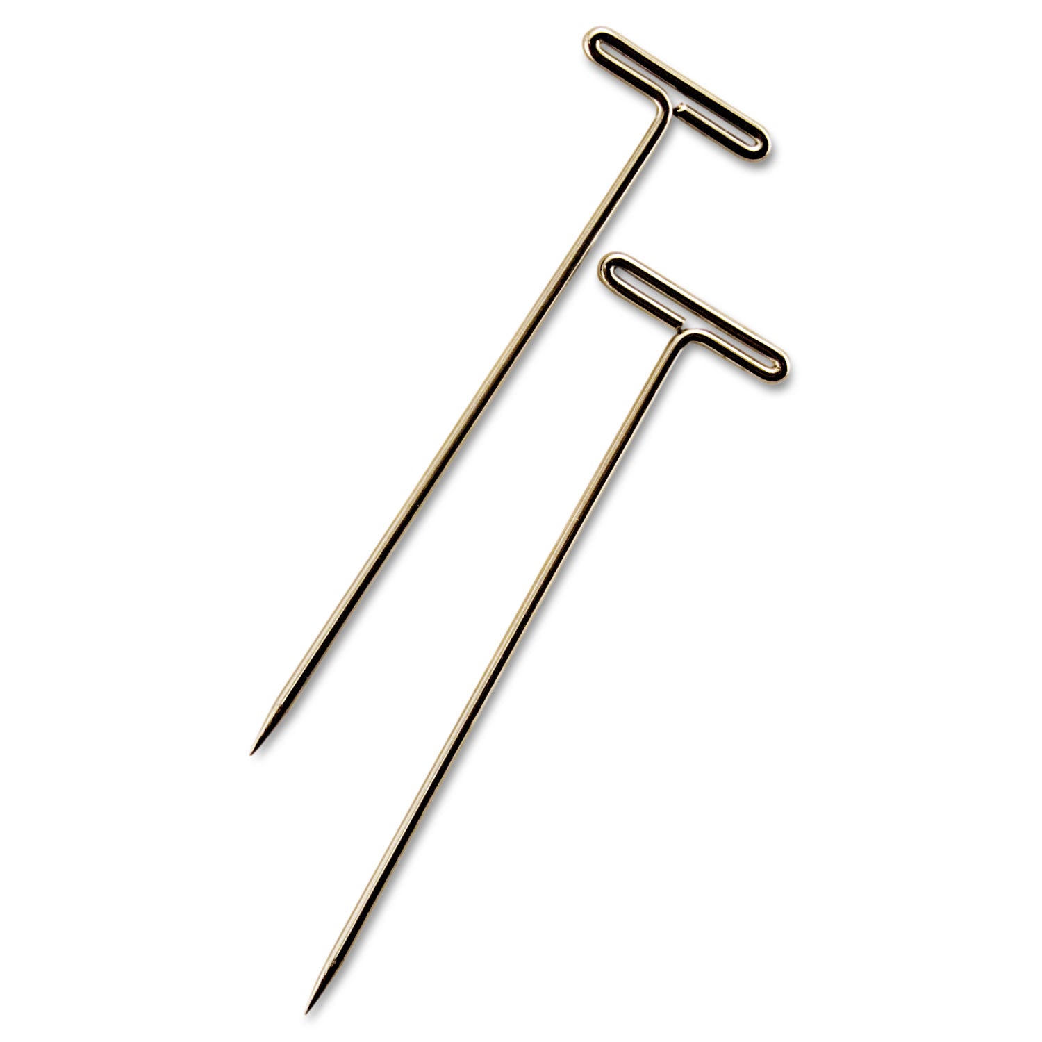 Gem Office Products T-pins - 1.5" Length - Nickel - Steel - 100 / Box