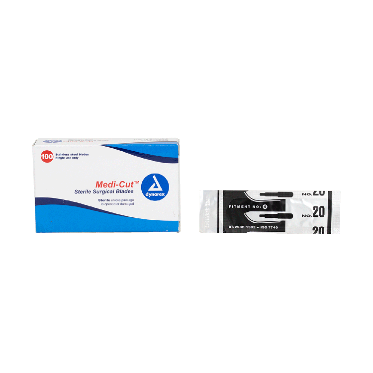 Medi-Cut Surgical Blades, #20 - 100 pcs per Box