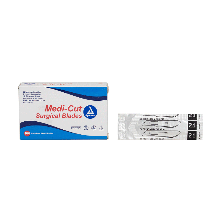 Medi-Cut Surgical Blades, #21 - 100 pcs per Box