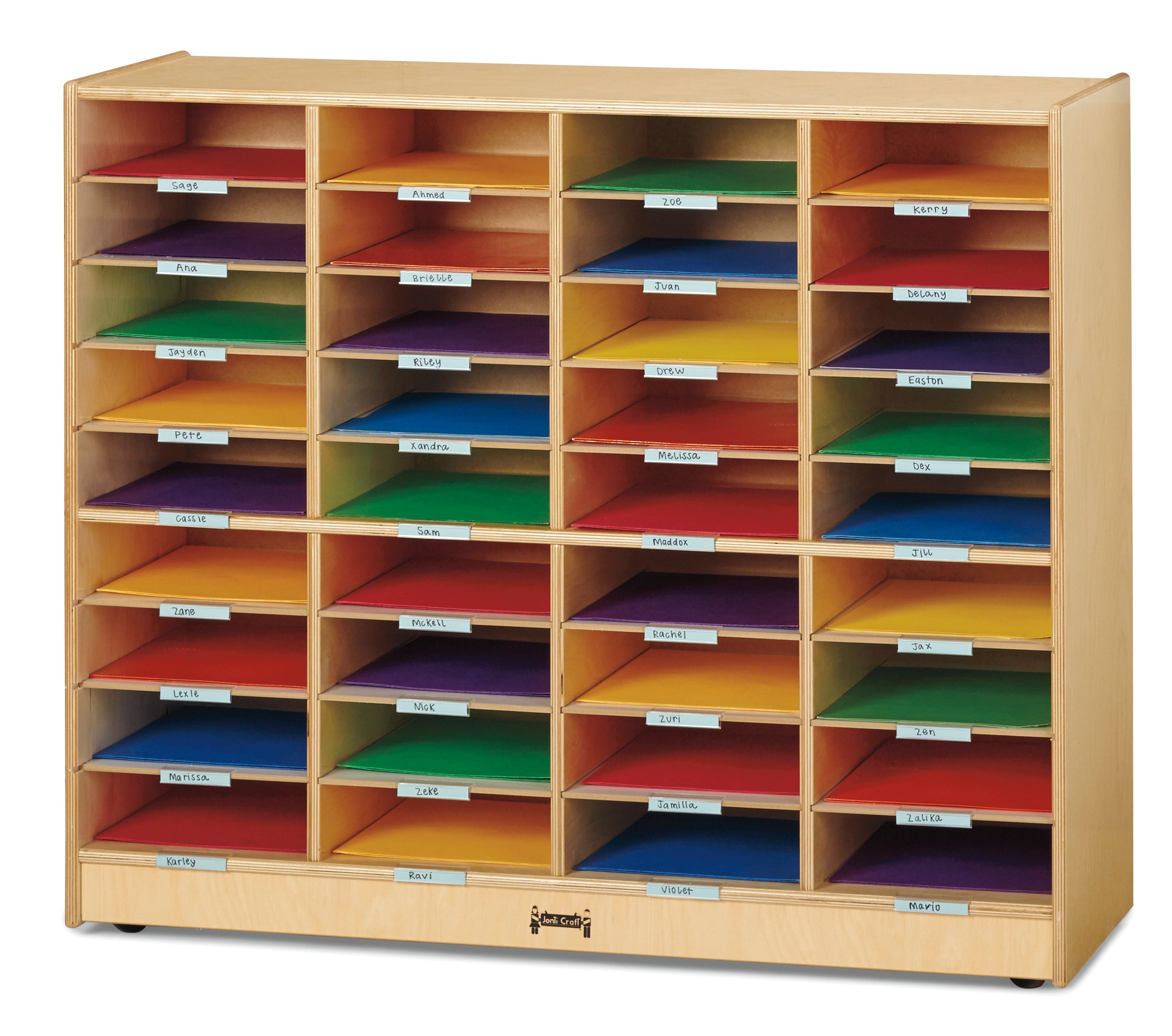 Jonti-Craft® Mobile Mailbox Organizer - Magnetic Write-n-Wipe Back