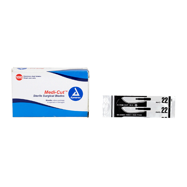 Medi-Cut Surgical Blades, #22 - 100 pcs per Box
