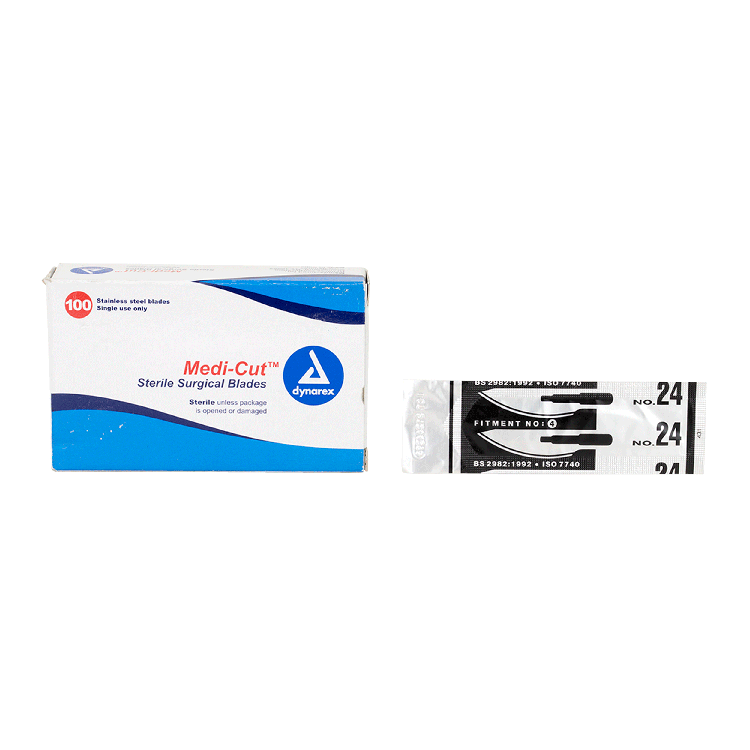 Medi-Cut Surgical Blades, #24 - 100 pcs per Box