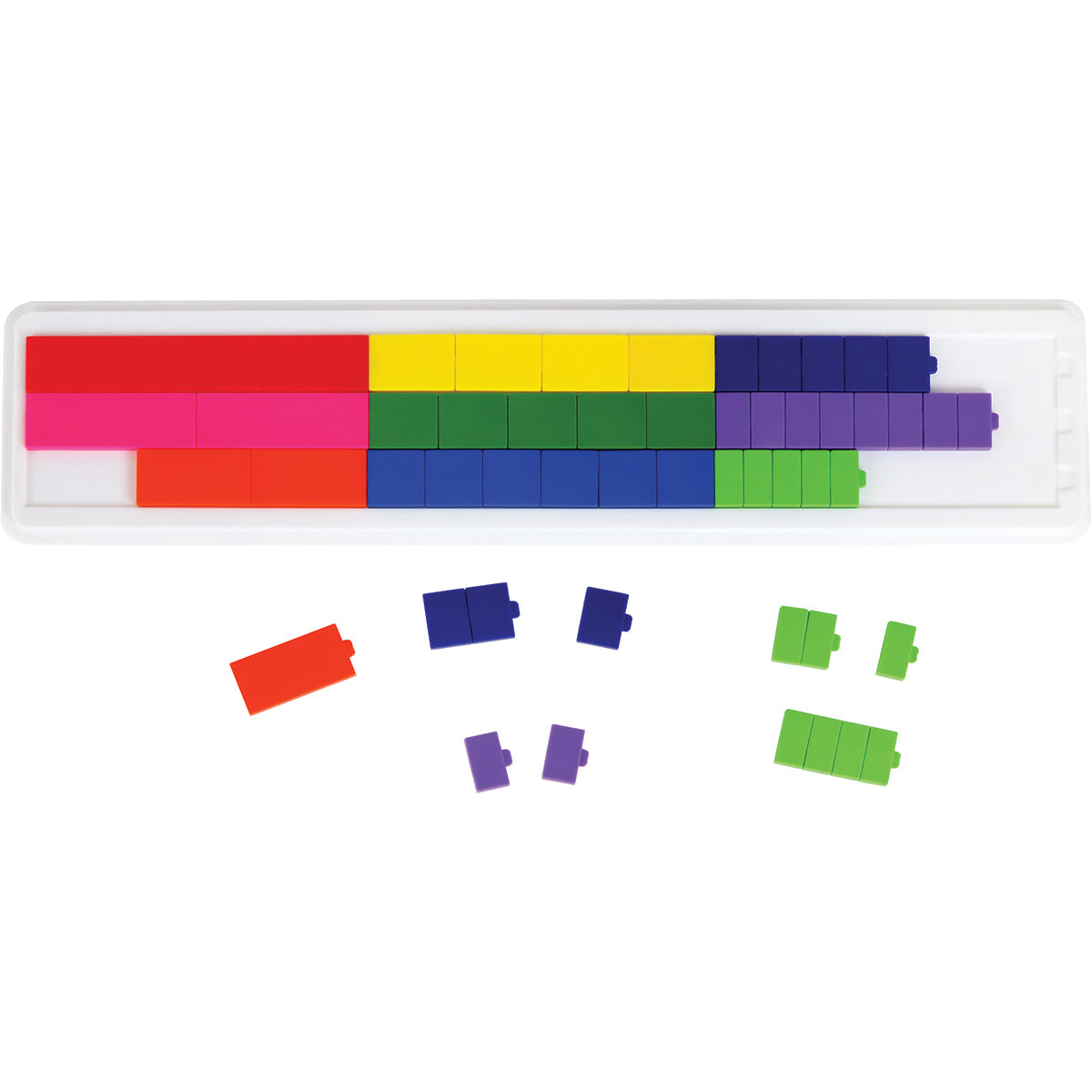 Connection Mini Fraction Tiles - Blank with Tray
