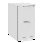 OfficeSource Laminate 2 Drawer Mobile Pedestal - File/File - White