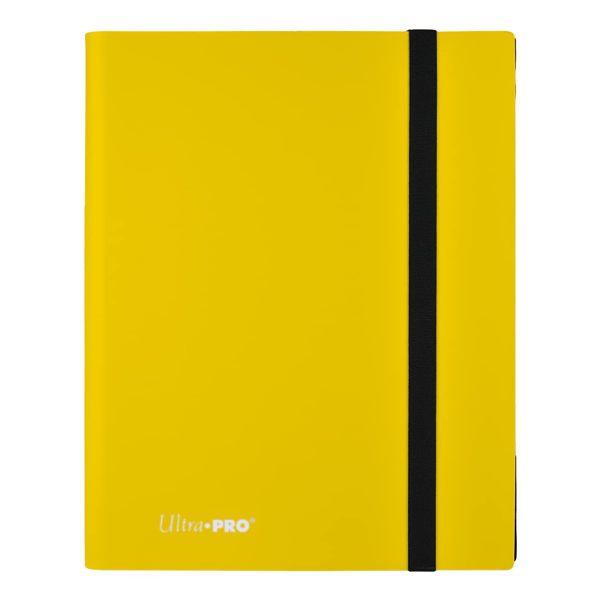 Ultra PRO 9 Pocket Lemon Yellow Pro Trading Card Binder - Holds 360 Cards for Pokemon Cards, Baseball Cards, Sports Cards - Archival-Safe Card Holder with Side-Loading Pockets, Elastic Strap Closure