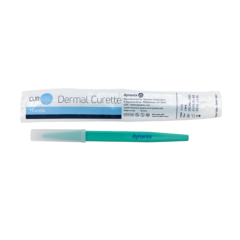 Dermal Curette, 3 mm - 50 Curettes per Case