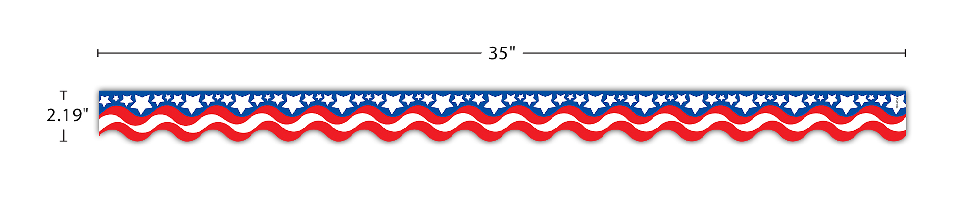 Patriotic Scalloped Border Trim