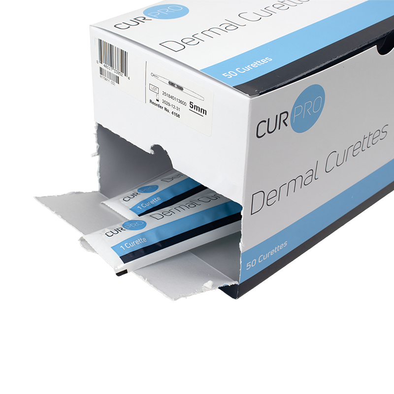 Dermal Curette, 5 mm - 50 Curettes per Case