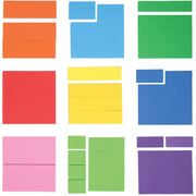 Foam Fraction Squares, Set of 51