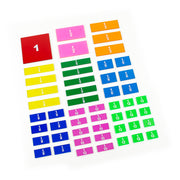 Transparent Printed Fraction Squares, Set of 51  ***NEW***