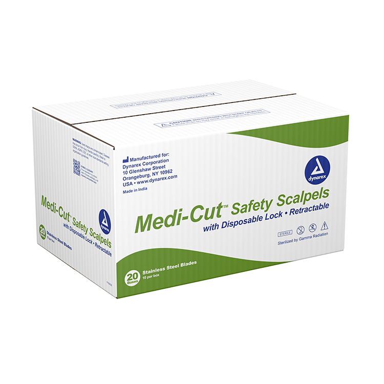 Medi-cut Safety Scalpels Sterile, #11 - 10 pcs per Box