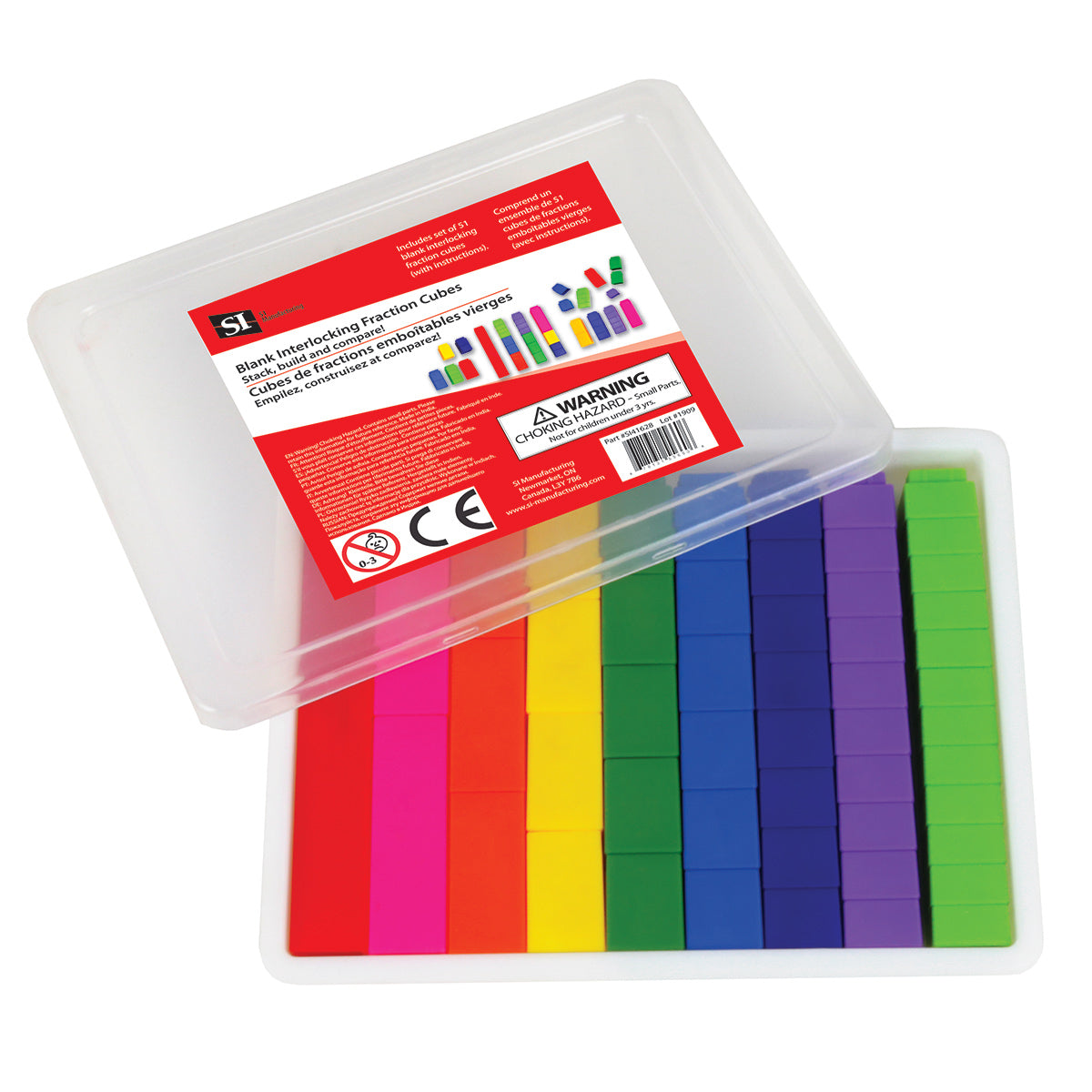 Blank Interlocking Fraction Cubes