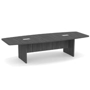 OfficeSource  Boat Shaped Conference Table with Slab Base - 95" - Coastal Gray