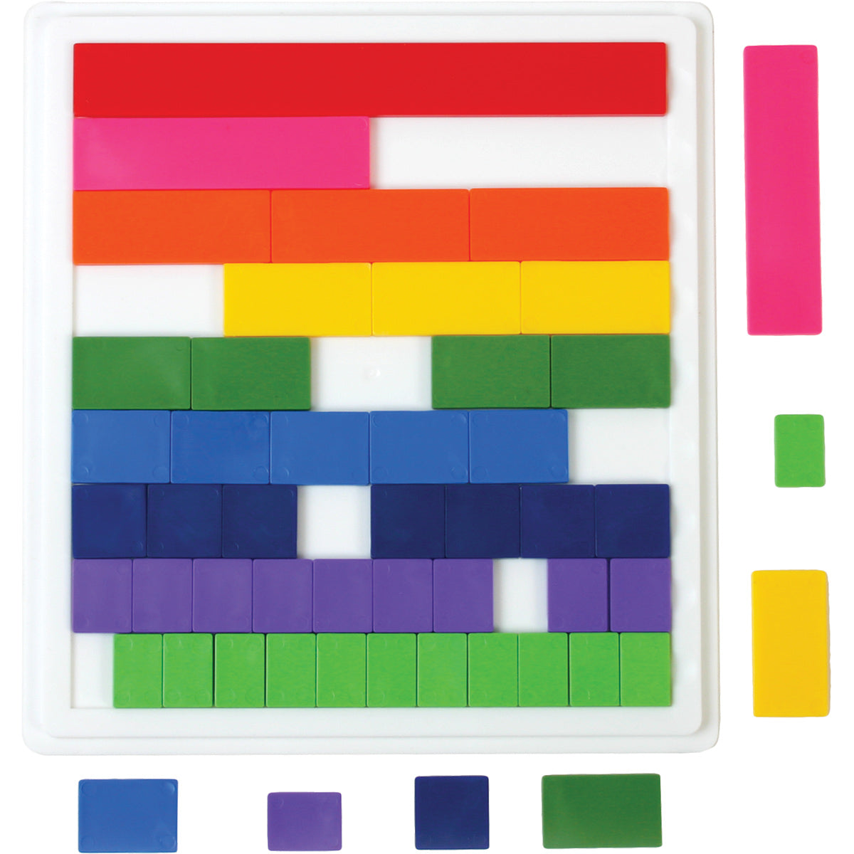 Blank Fraction Tiles with Tray, Set of 51