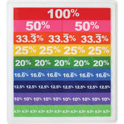 Opaque Percent Tiles with Tray, Set of 51