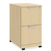 OfficeSource Laminate 2 Drawer Mobile Pedestal - File/File - Maple
