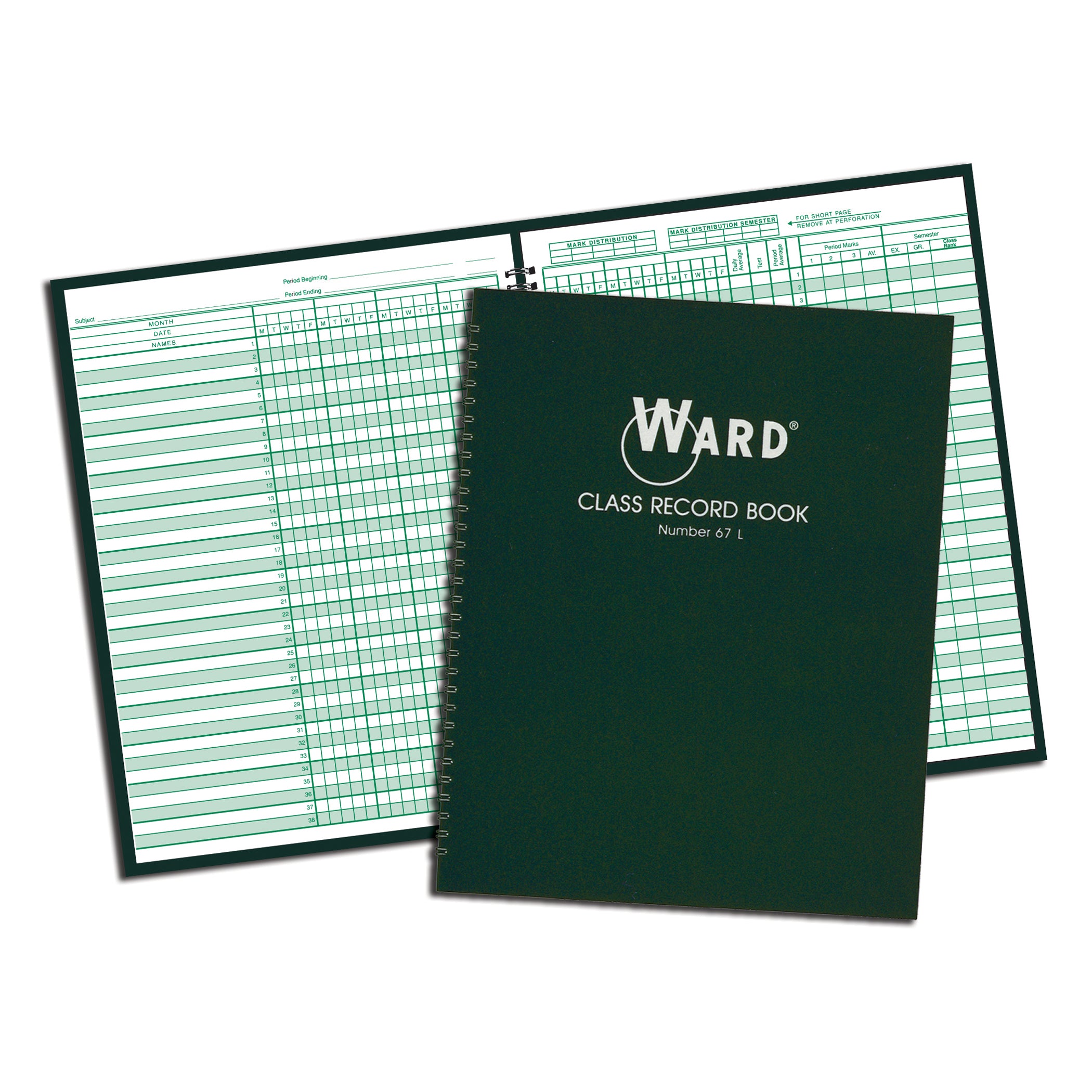 Class Record Book, 38 Name, 6-7 Week Periods