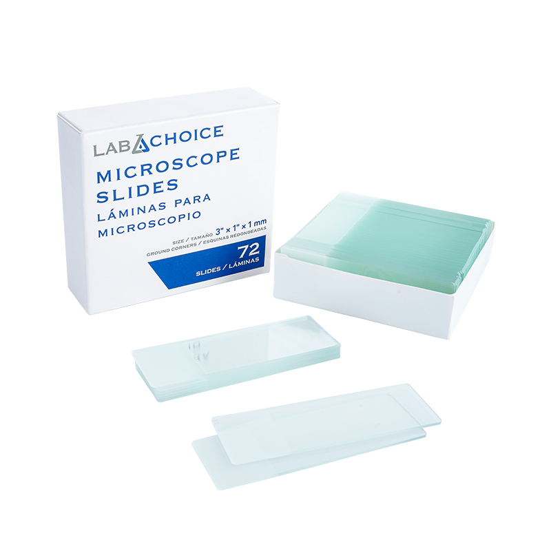 Microscope Slides, Corner Grounded, Frosted, 75 x 25 x 1 mm - 72 slides per Box/20 Boxes per Case