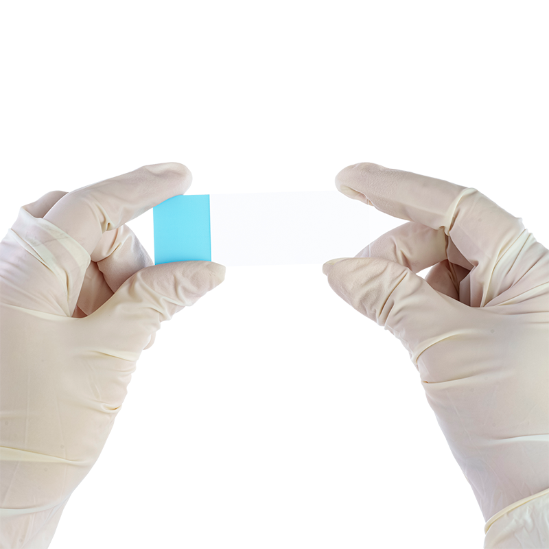 Microscope Slides, Corner Grounded, Frosted, Blue, 75 x 25 x 1 mm - 72 slides per Box/20 Boxes per Case
