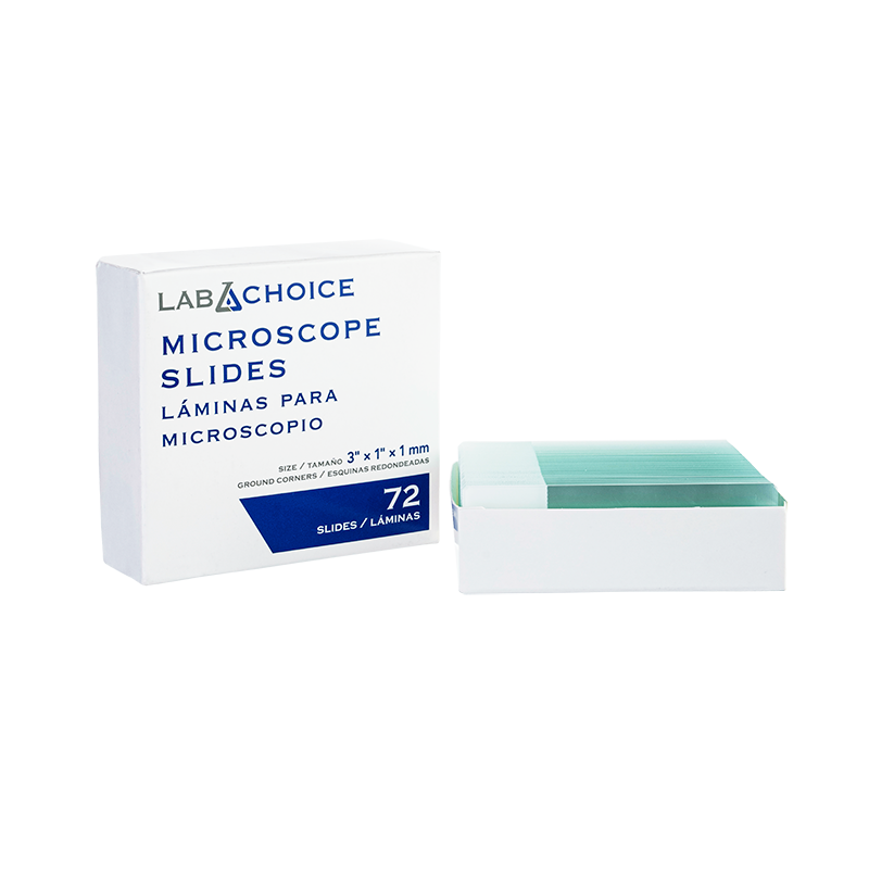 Microscope Slides, Corner Grounded, Frosted, White, 75 x 25 x 1 mm - 72 slides per Box/20 Boxes per Case