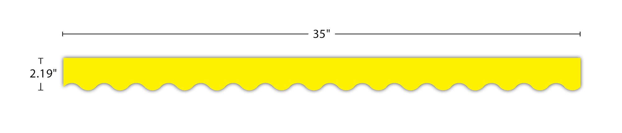 Yellow Scalloped Border Trim