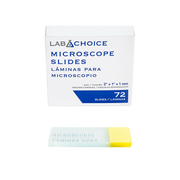 Microscope Slides, Corner Grounded, Frosted, Yellow, 75 x 25 x 1 mm - 72 slides per Box/20 Boxes per Case