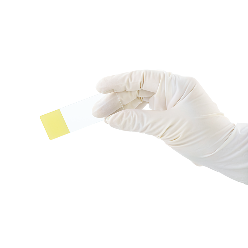 Microscope Slides, Corner Grounded, Frosted, Yellow, 75 x 25 x 1 mm - 72 slides per Box/20 Boxes per Case