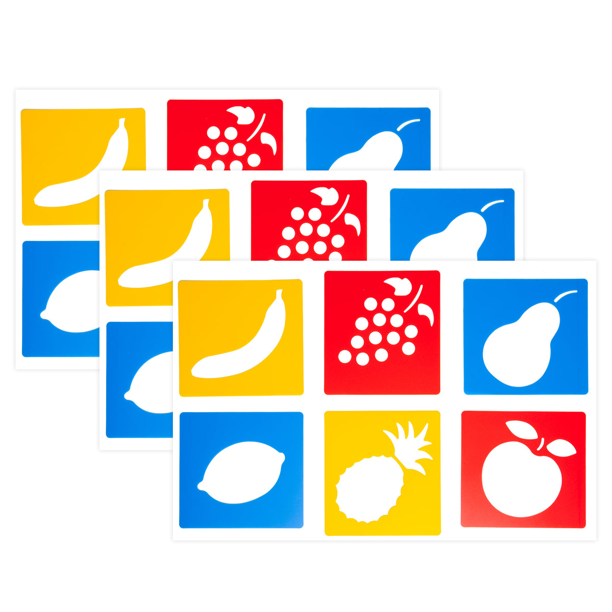 (3 ST) FRUIT STENCILS