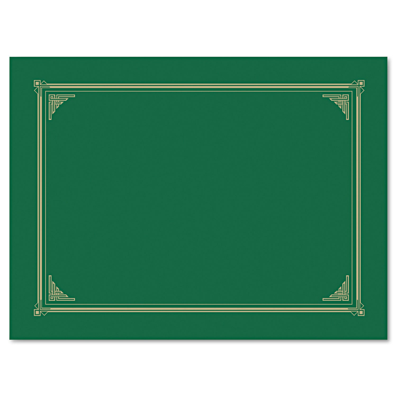 Geographics A4, Letter Recycled Certificate Holder - 8 19/64" x 11 45/64" , 8 1/2" x 11" , 8" x 10" - Green - Embossed, Die-cut - 30% Recycled - 6 / Pack