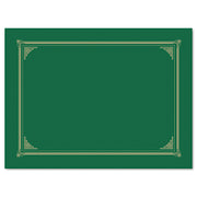 Geographics A4, Letter Recycled Certificate Holder - 8 19/64" x 11 45/64" , 8 1/2" x 11" , 8" x 10" - Green - Embossed, Die-cut - 30% Recycled - 6 / Pack
