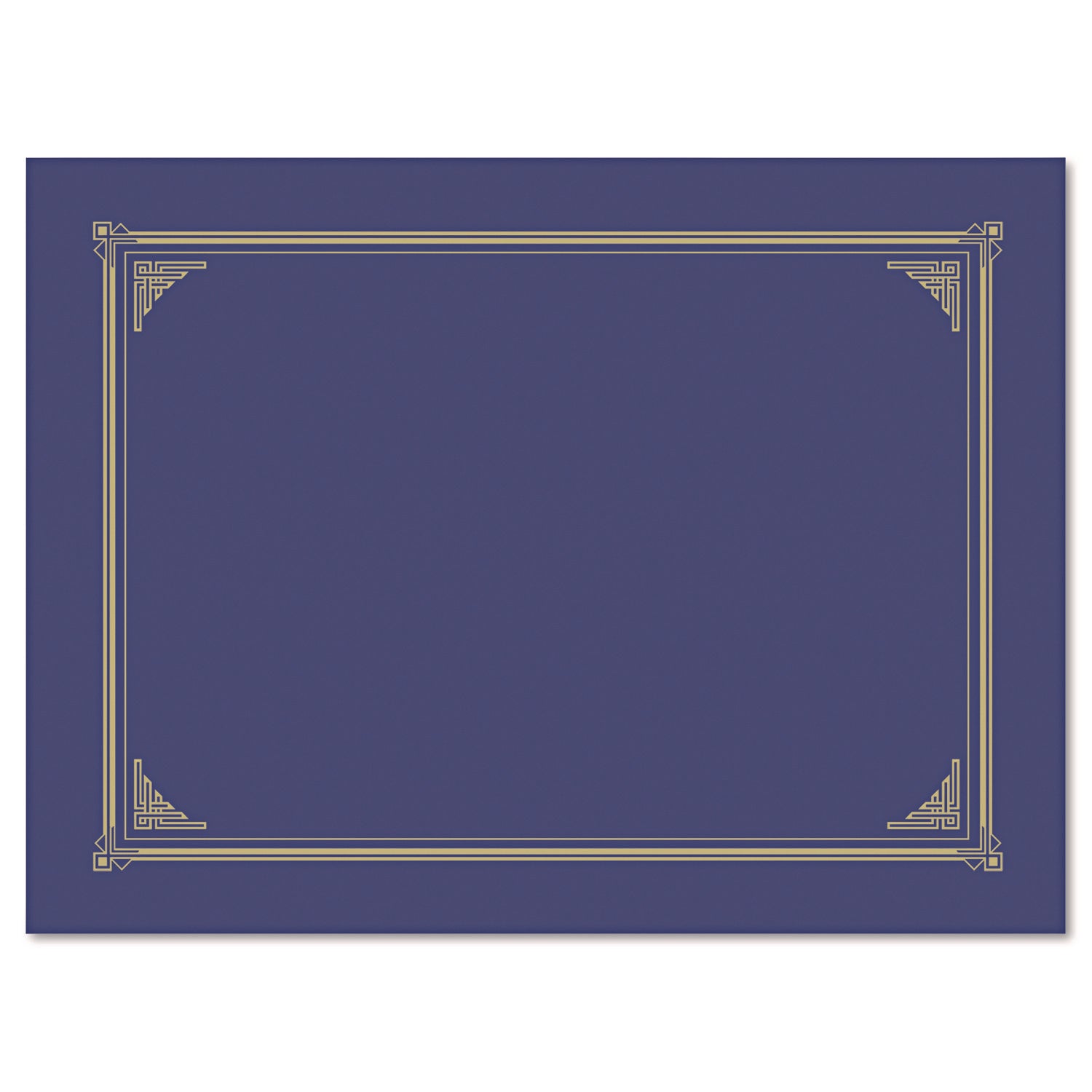 Geographics A4, Letter Recycled Certificate Holder - 8 19/64" x 11 45/64" , 8 1/2" x 11" , 8" x 10" - Metallic Blue - Embossed, Die-cut - 30% Recycled - 6 / Pack