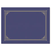Geographics A4, Letter Recycled Certificate Holder - 8 19/64" x 11 45/64" , 8 1/2" x 11" , 8" x 10" - Metallic Blue - Embossed, Die-cut - 30% Recycled - 6 / Pack