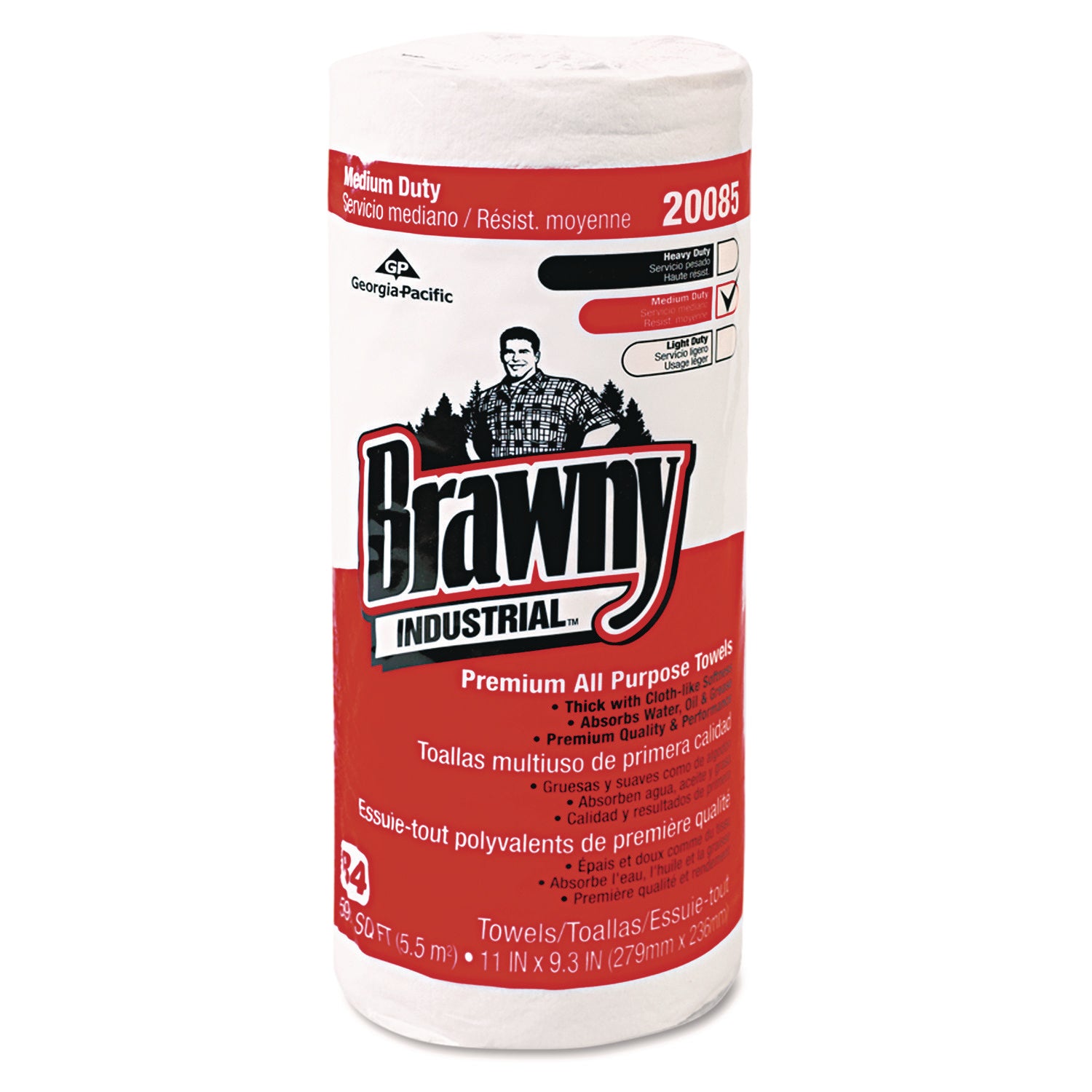 11" Width x 9.30" Length - 84 Sheets/Roll - White - Paper - 20 / Carton