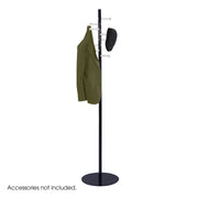 Coat Rack Spiral Nail Head Blk