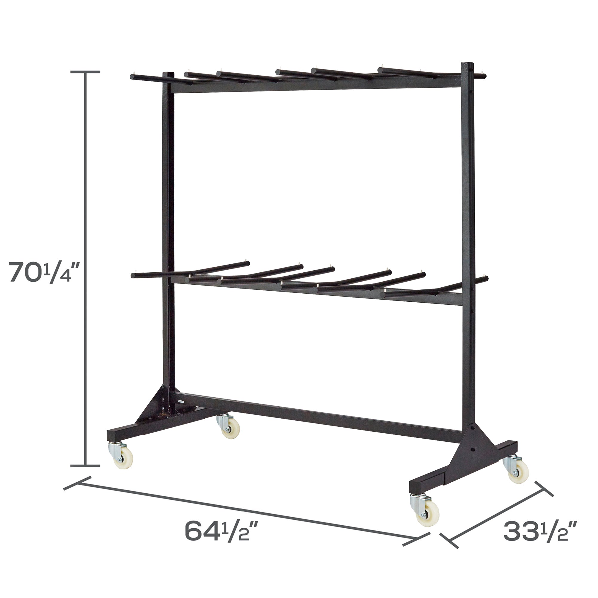 Cart Steel Chair Two-Tier Blk