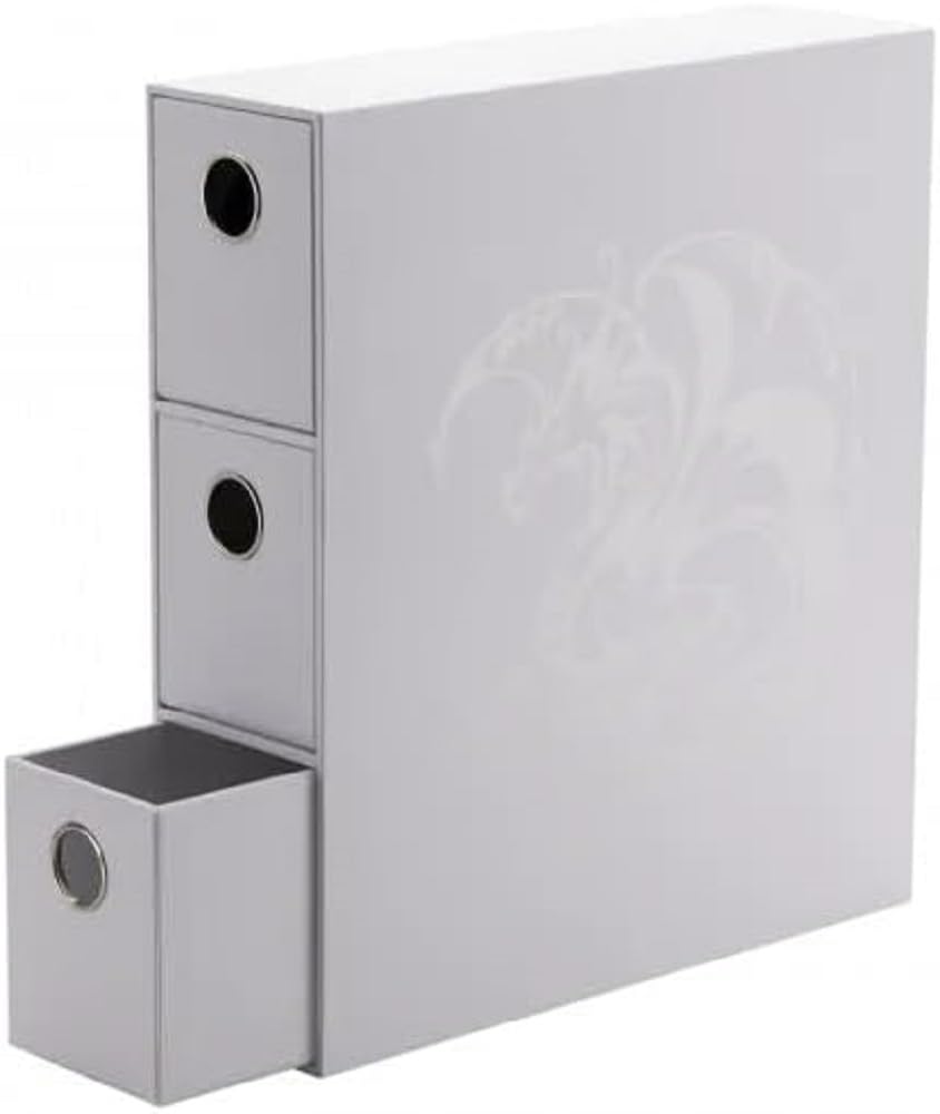 Arcane Tinmen - Dragon Shield: Fortress Card Drawers: White 1200CT – Card Games - Compatible with Pokemon, Yugioh, Magic The Gathering, MTG TCG OCG & Hockey Cards