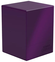 Ultimate Guard Boulder Solid 100+, Deck Case for 100 Double-Sleeved TCG Cards, Purple, Secure & Durable Storage for Trading Card Games, No Transparency