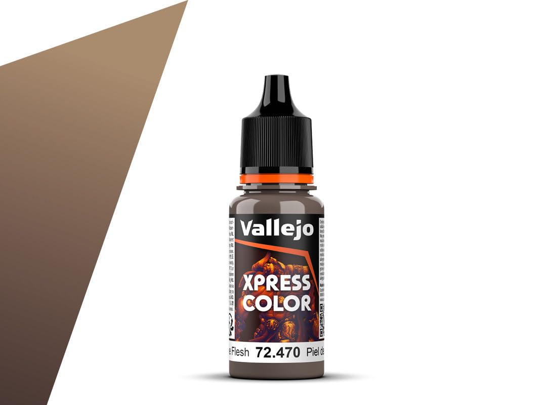 Vallejo - Xpress Color | Zombie Flesh 18 ml. (0.6 fl.oz.) | Speedy Application and Drying | Vibrant and Saturated Tones | Allows Colors to Flow Easily over the Miniature Surface