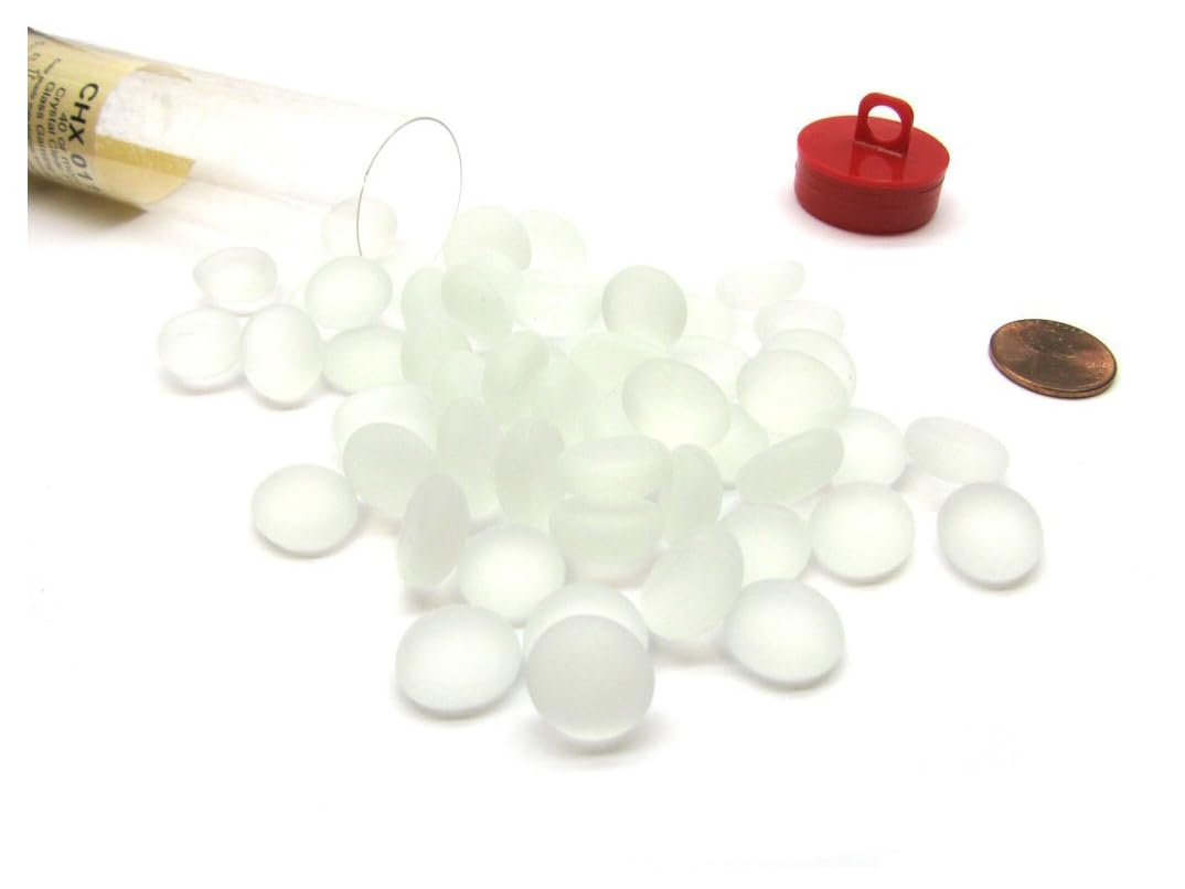 Glass Stones Tube Crystal Clear Frosted (40)