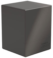 Ultimate Guard Boulder Solid 100+, Deck Case for 100 Double-Sleeved TCG Cards, Grey, Secure & Durable Storage for Trading Card Games, No Transparency