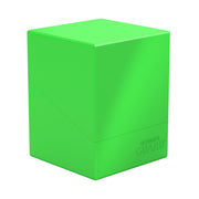Ultimate Guard Boulder Solid 100+, Deck Case for 100 Double-Sleeved TCG Cards, Neon Green, Secure & Durable Storage for Trading Card Games, No Transparency