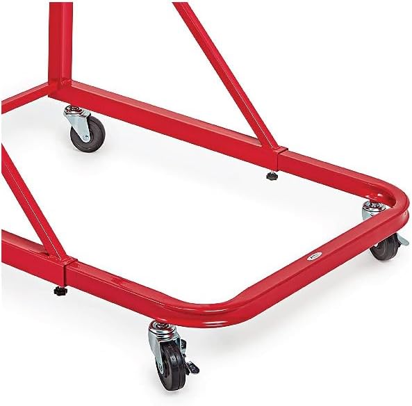 Vertical File Rolling Stand for Blueprints, Red