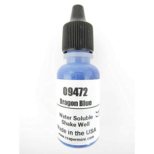 Reaper Dragon Blue Acrylic Master Series Hobby Paint .5oz Dropper Bottle Miniatures
