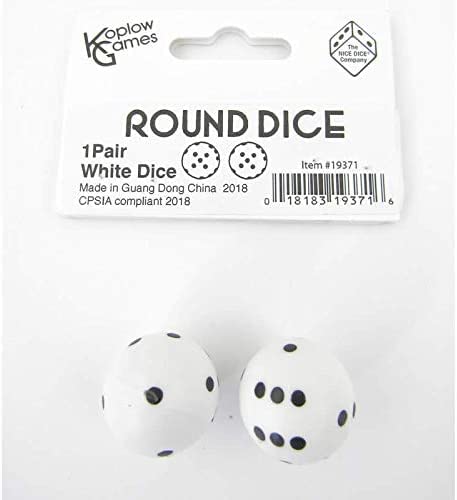 Kobold Press Round D6: 2Pc White/Black