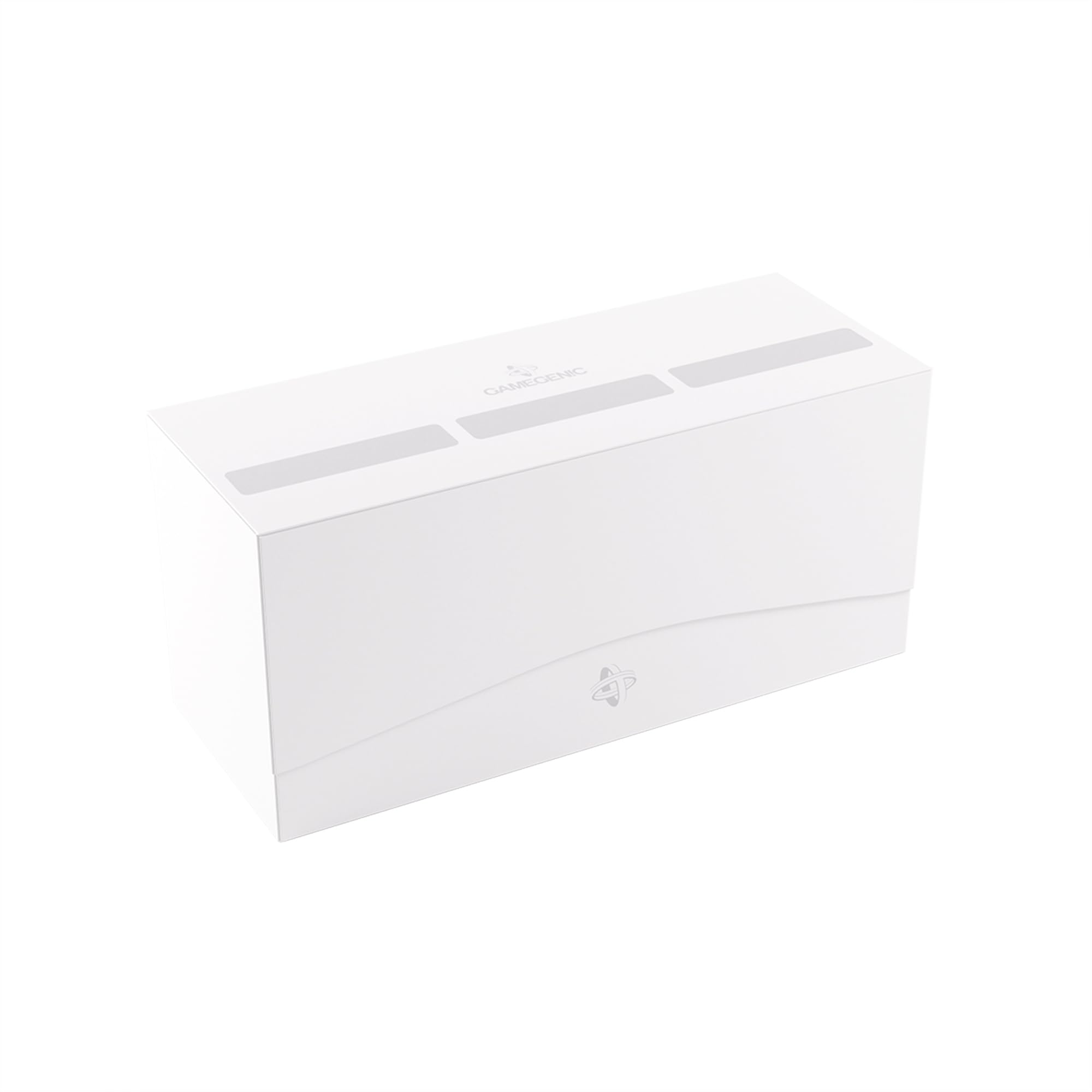 Gamegenic Triple Deck Holder 300+ XL - Compact Storage Solution for Three Decks or 300 Double-Sleeved Cards, Includes Three Removable Deck Holders, White Color, Made