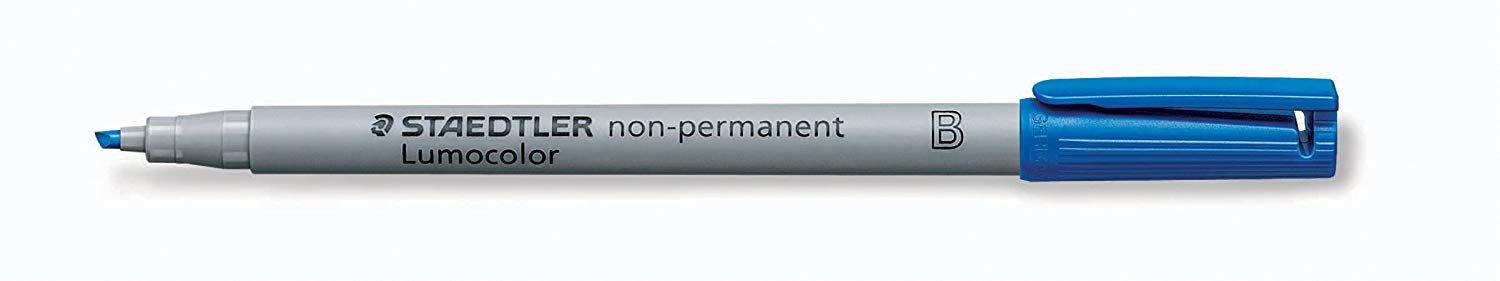 STAEDTLER Lumocolor 312 Non-Permanent Felt Tip Chisel Tip 1 to 2.5 mm Blue