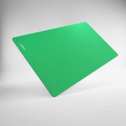 Gamegenic Prime Playmat – Green Color, 61 x 35 cm Soft Cushioned Natural Rubber Playmat with Anti-Slip Back & Silver Foil Logo, Premium Surface for Card Games, Dice, and Desk Protection