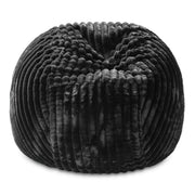 Jaxx 5 Foot Saxx Bean Bag Chair for Adults - Luxe Faux Fur, Mondo Black