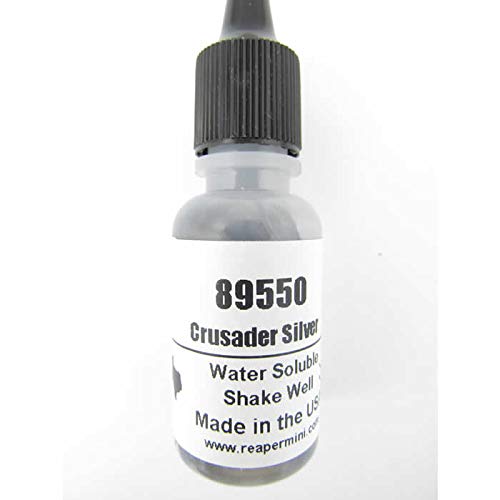 Crusader Silver Master Series Hobby Paint .5oz Dropper Bottle Pathfinder Colors Reaper Miniatures