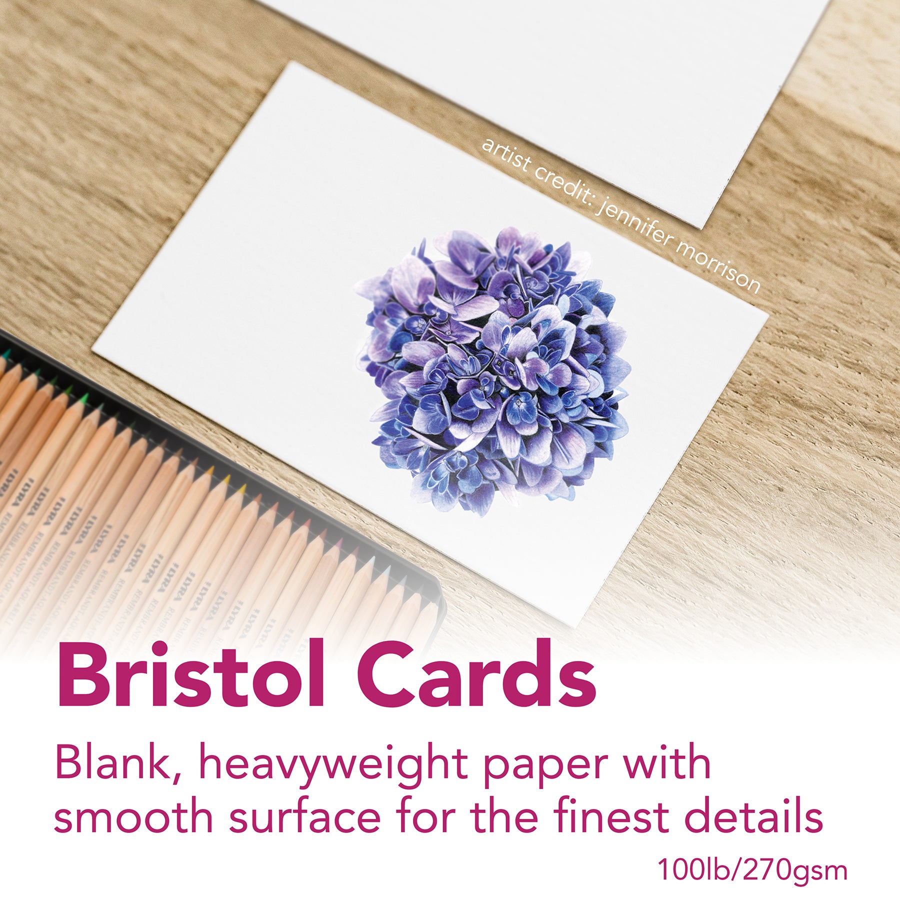 300 Series Bristol Cards & Envelopes, Full Size, 5x6.875 inch, 6 Pack